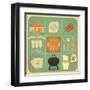 Barbecue Menu BBQ-elfivetrov-Framed Art Print