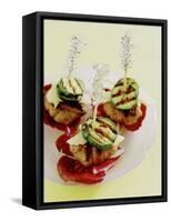 Barbecued Mince and Courgette Kebabs-Alexander Van Berge-Framed Stretched Canvas