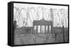 Barbed Wire and Brandenburg Gate-null-Framed Stretched Canvas