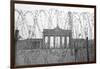 Barbed Wire and Brandenburg Gate-null-Framed Premium Photographic Print