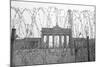 Barbed Wire and Brandenburg Gate-null-Mounted Photographic Print