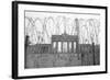 Barbed Wire and Brandenburg Gate-null-Framed Photographic Print