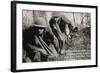 Barbed Wire Cut - Early 1900'S WWI Postcard Depicting Americans Going through Cut Barbed Wire with-lawcain-Framed Photographic Print