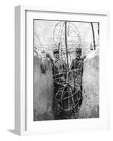 Barbed Wire Surrounding a French Trench, World War I, 1915-null-Framed Giclee Print