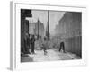 Barbed-Wire Tops Berlin Wall; West Berliners Gather Nearby-null-Framed Photographic Print