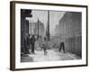 Barbed-Wire Tops Berlin Wall; West Berliners Gather Nearby-null-Framed Photographic Print