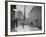 Barbed-Wire Tops Berlin Wall; West Berliners Gather Nearby-null-Framed Photographic Print