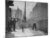 Barbed-Wire Tops Berlin Wall; West Berliners Gather Nearby-null-Mounted Photographic Print