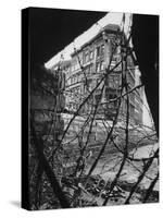 Barbed Wire Which Separates East and West Berlin-Paul Schutzer-Stretched Canvas