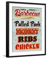 Barbeque Board Distressed-Retroplanet-Framed Giclee Print