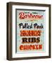 Barbeque Board Distressed-Retroplanet-Framed Giclee Print