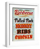 Barbeque Board Distressed-Retroplanet-Framed Giclee Print