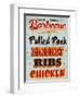 Barbeque Board Distressed-Retroplanet-Framed Giclee Print