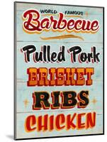 Barbeque Board Distressed-Retroplanet-Mounted Giclee Print