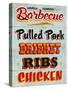 Barbeque Board Distressed-Retroplanet-Stretched Canvas