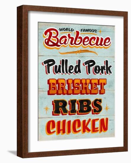 Barbeque Board Distressed-Retroplanet-Framed Giclee Print