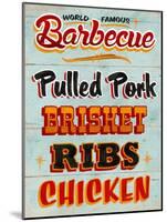 Barbeque Board Distressed-Retroplanet-Mounted Giclee Print