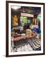 Barbeque Food at a Street Market in the Muslim Area of Xian, Shaanxi Province, China, Asia-Christian Kober-Framed Photographic Print
