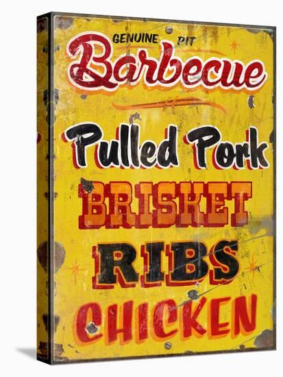 Barbeque Genuine Pit Trashed-Retroplanet-Stretched Canvas