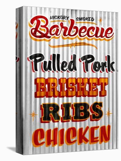 Barbeque Hickory Smoked Corregate Metal-Retroplanet-Stretched Canvas