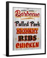 Barbeque Hickory Smoked Corregate Metal-Retroplanet-Framed Giclee Print