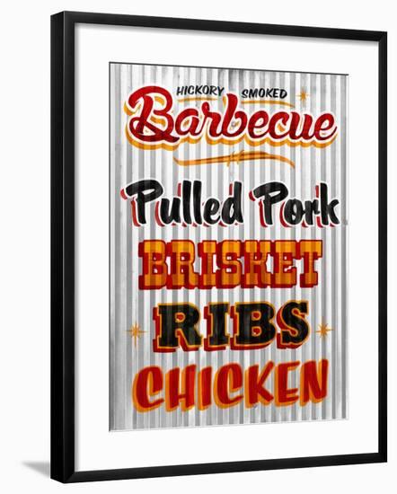 Barbeque Hickory Smoked Corregate Metal-Retroplanet-Framed Giclee Print