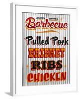 Barbeque Hickory Smoked Corregate Metal-Retroplanet-Framed Giclee Print