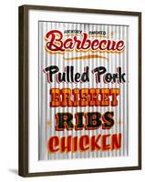 Barbeque Hickory Smoked Corregate Metal-Retroplanet-Framed Giclee Print