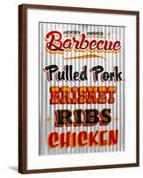 Barbeque Hickory Smoked Corregate Metal-Retroplanet-Framed Giclee Print