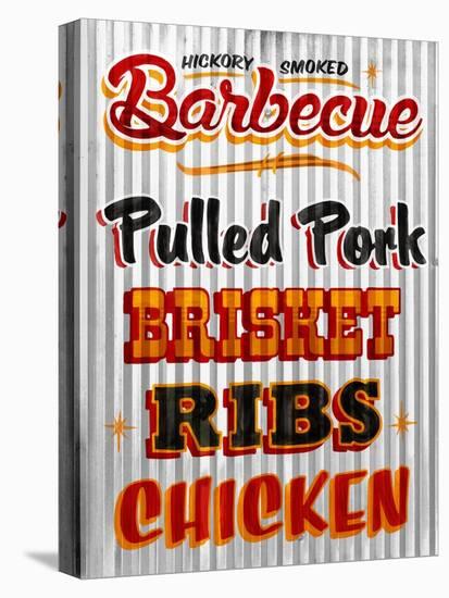 Barbeque Hickory Smoked Corregate Metal-Retroplanet-Stretched Canvas