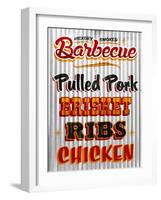 Barbeque Hickory Smoked Corregate Metal-Retroplanet-Framed Giclee Print