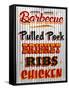 Barbeque Hickory Smoked Corregate Metal-Retroplanet-Framed Stretched Canvas