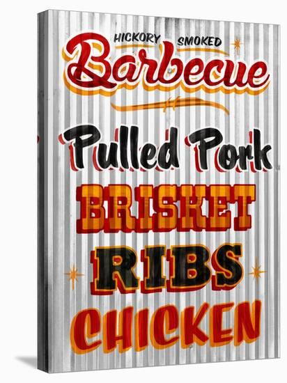 Barbeque Hickory Smoked Corregate Metal-Retroplanet-Stretched Canvas