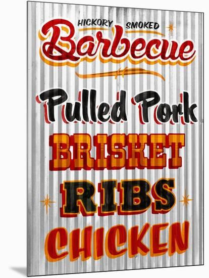 Barbeque Hickory Smoked Corregate Metal-Retroplanet-Mounted Giclee Print