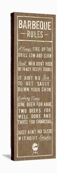 Barbeque Rules-The Vintage Collection-Stretched Canvas