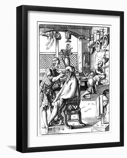 Barber, 16th Century-Jost Amman-Framed Giclee Print