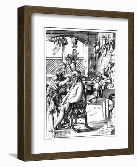 Barber, 16th Century-Jost Amman-Framed Giclee Print