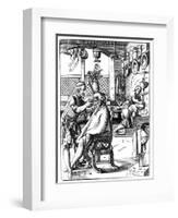 Barber, 16th Century-Jost Amman-Framed Giclee Print