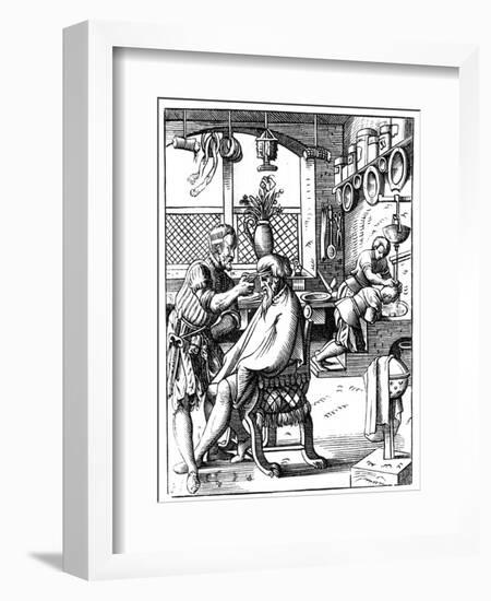 Barber, 16th Century-Jost Amman-Framed Giclee Print