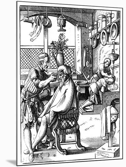 Barber, 16th Century-Jost Amman-Mounted Giclee Print