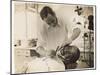 Barber giving a shave, c.1936-Lucien Aigner-Mounted Photographic Print