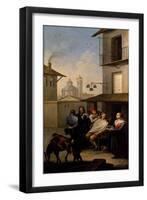 Barber, Painting by Giovanni Michele Granieri (1736-1778), Italy, 18th Century-null-Framed Giclee Print