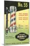 Barber Pole Advetisement-null-Mounted Art Print