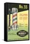 Barber Pole Advetisement-null-Framed Stretched Canvas