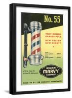 Barber Pole Advetisement-null-Framed Art Print
