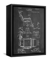 Barber's Chair Patent-null-Framed Stretched Canvas