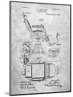 Barber's Chair Patent-Cole Borders-Mounted Art Print