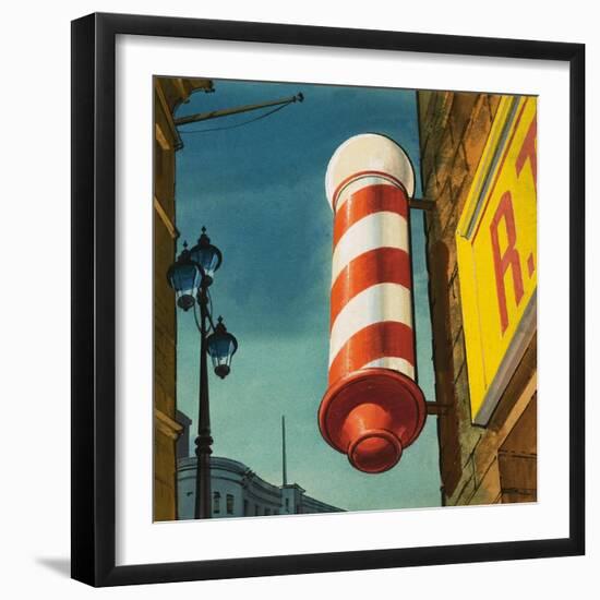 Barber's Pole-null-Framed Giclee Print