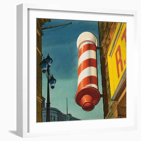 Barber's Pole-null-Framed Giclee Print