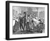 Barber's Saloon, New York, 1870-null-Framed Art Print